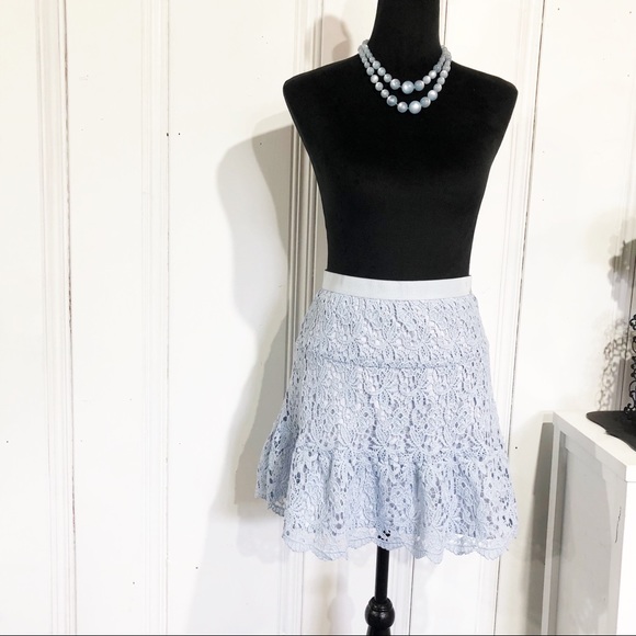 Aqua Dresses & Skirts - Aqua Sky Blue Lace Skater Skirt